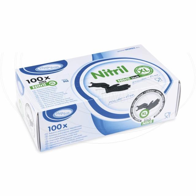 Rukavica (Nitril) nepúdrovaná čierna XL [100 ks]_2