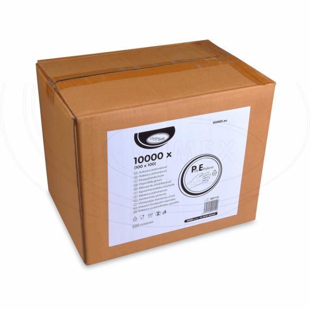 Rukavica (HDPE) jednorázová transparentná L [100 x 100 ks] - Dopredaj_2