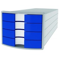 Zásuvkový box Impuls sivý/modrý_1