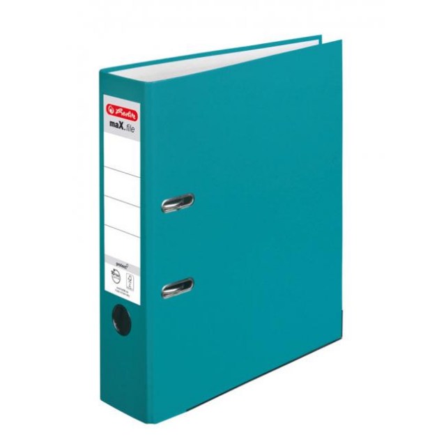 Zakladač pákový Herlitz maX.file Color Blocking poloplastový 8cm karibská tyrkysová_1