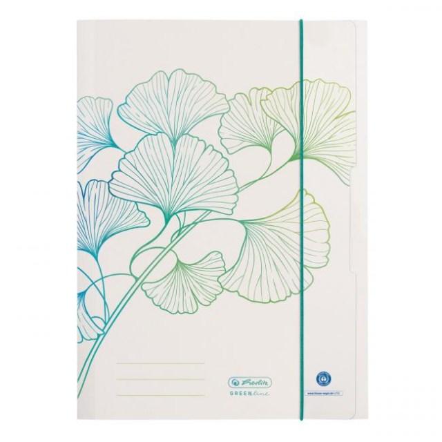 Kartónový obal s gumičkou Herlitz Greenline Ginko_1