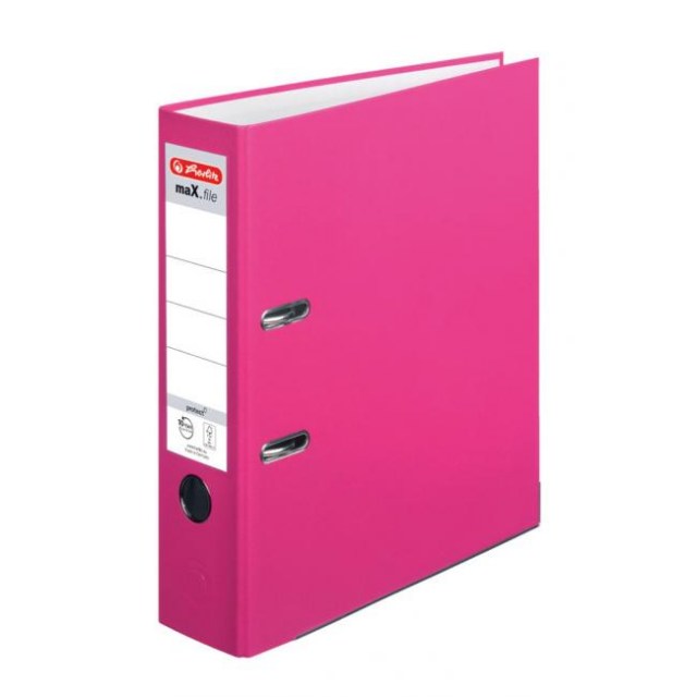 Zakladač pákový Herlitz maX.file Color Blocking poloplastový 8cm indonézska ružová_1