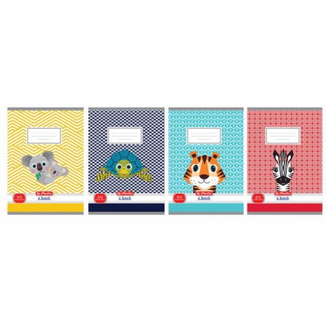 Zošit Herlitz 513, A5, linajkový, 70g/m2, mix motívov Cute Animals_1