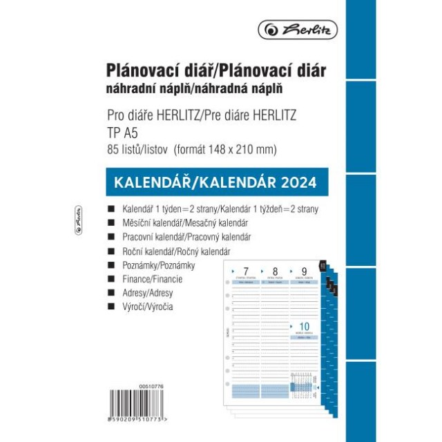 Náhradná náplň do diára TP Magnum A5 2024 týždenná_1