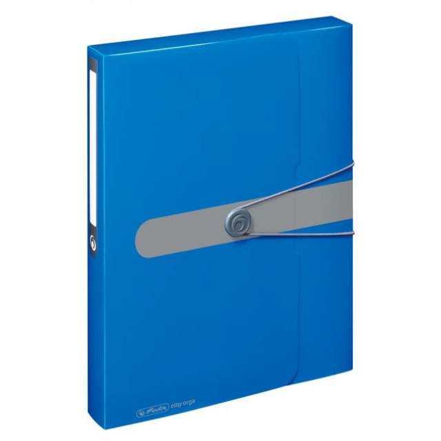 Plastový box s gumičkou Herlitz Easy Orga A4 PP modrý_1