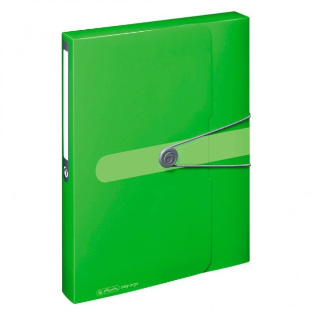 Plastový box s gumičkou Herlitz Easy Orga A4 PP zelený_1
