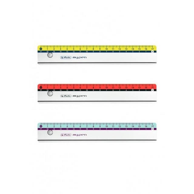 Pravítko Herlitz my.pen 17cm plastové mix farieb_1