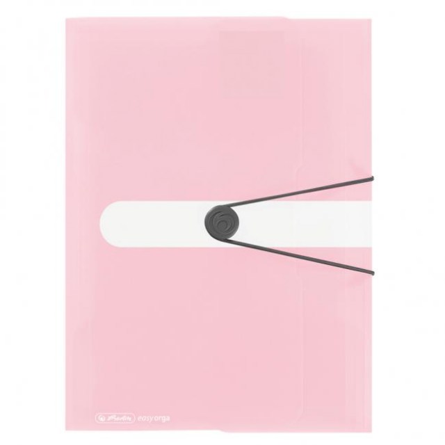 Plastový obal s gumičkou Herlitz rose_1
