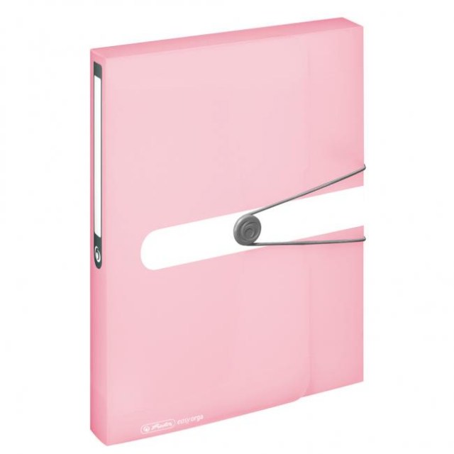 Plastový box s gumičkou Herlitz A4 PP rose_1