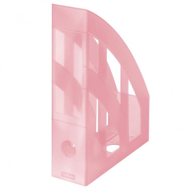 Stojan na časopisy Herlitz transparentný rose_1