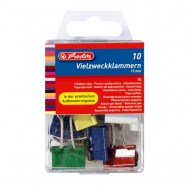 Klipy na dokumenty Herlitz 19mm farebné 10ks_1
