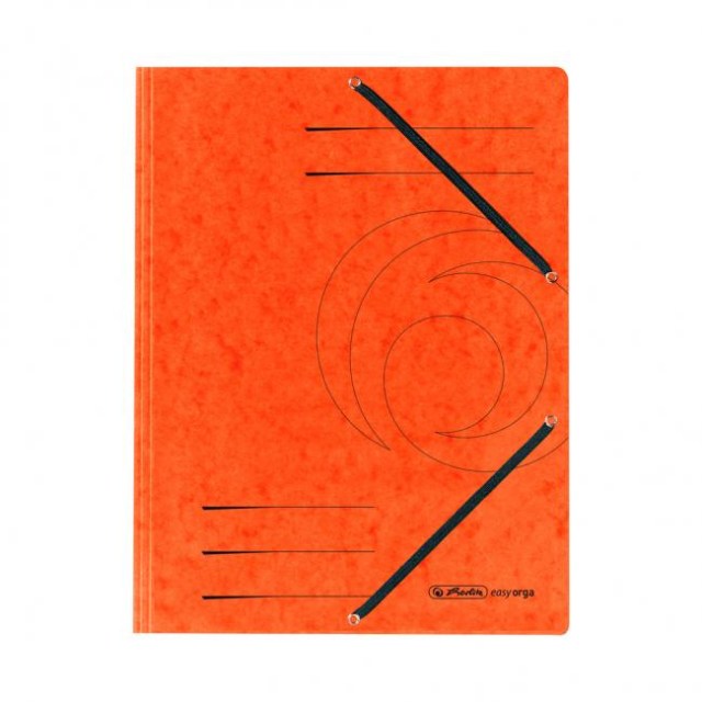 Prešpánový obal s gumičkou Herlitz oranžový_1