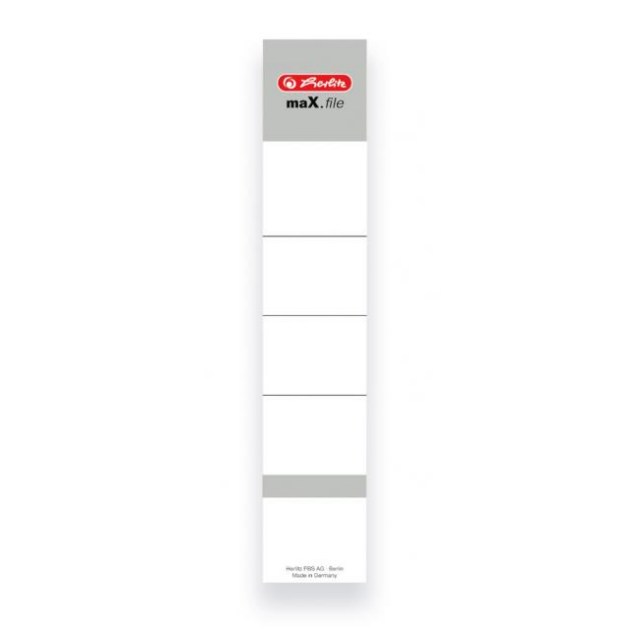 Štítok chrbtový samolepiaci Herlitz 5cm biely 10ks_1
