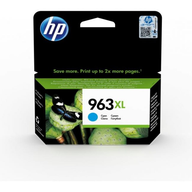 Atramentová náplň HP 3JA27AE HP 963XL cyan XL (1.600 str.) pre OfficeJet Pro 9010/9010e/90