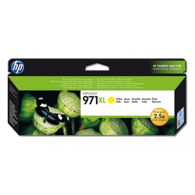 Atramentová náplň HP CN628AE HP 971XL yellow XL (6.600 str.) pre Officejet Pro X451dw/X476