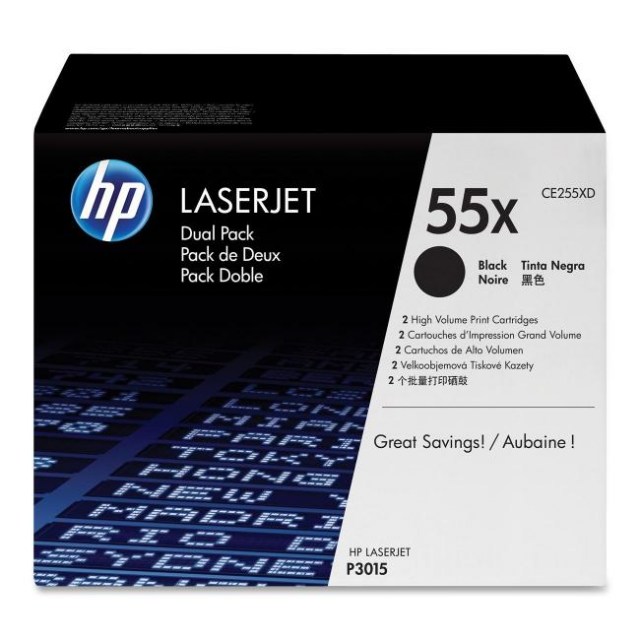 Toner HP CE255XD HP 55X dual pack black (2x13.000 str.) pre Enterprise P3015/LJ Pro M521/E