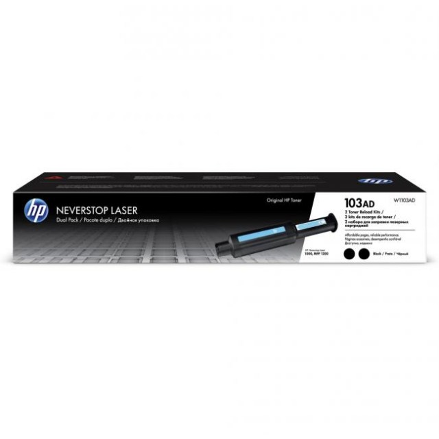 Toner Reload Kit W1103AD HP103AD dual pack black (2x2.500 str.) pre Neverstop Laser1000w/_
