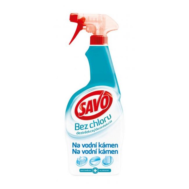 Savo sprej bez chlóru na vodný kameň s rozprašovačom 700 ml_1