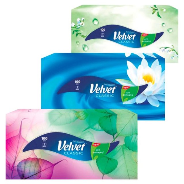 Kozmetické utierky 2-vrstvové Velvet Classic 100ks_1