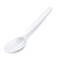 Kávove lyžičky plastové znovu použiteľné biele 13 cm (50 ks)_1