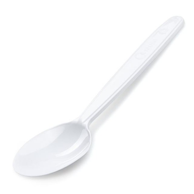 Lyžice plastové znovu použiteľné biele 18,5 cm (50 ks)_1