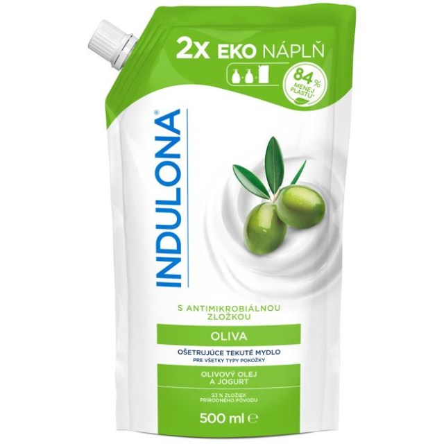 Tekuté mydlo INDULONA náhradná náplň 500 ml Oliva_1