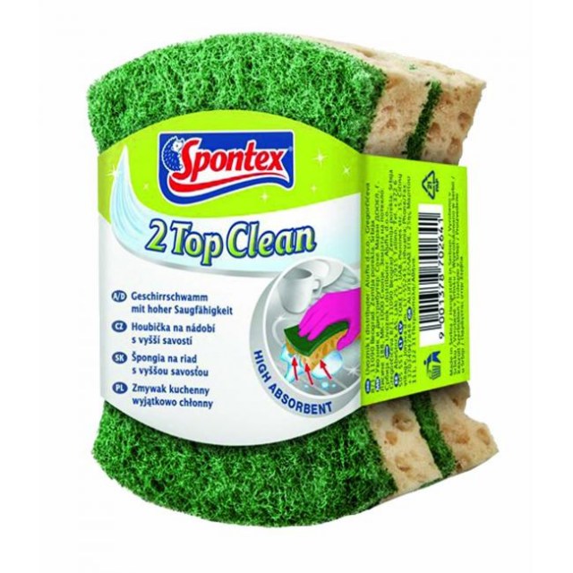 Hubka na riad viskózna Spontex Top Clean 2 kusy_1