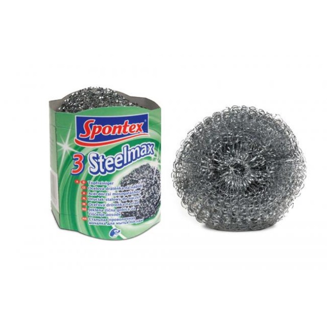 Drôtenka na riad kovová Spontex 3 Steelmax 3 kusy_1