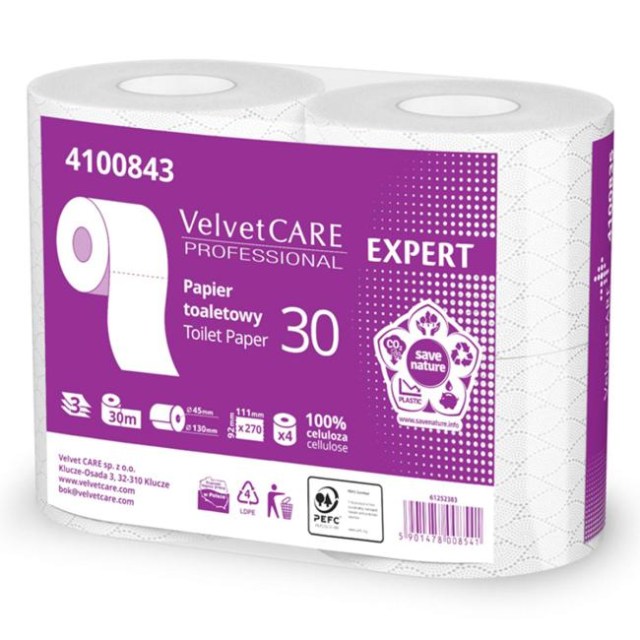 Toaletný papier 3-vrstvový VELVET CARE Expert 30m (4ks)_1