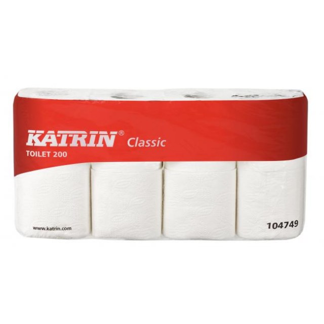 Toaletný papier 2-vrstvový KATRIN Classic Toilet 200, návin 23,4 m  (8 ks)_1