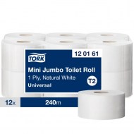 Toaletný papier 1-vrstv. TORK Mini Jumbo 18,8 cm, návin 240 m, sivý T2 (12 ks)_1