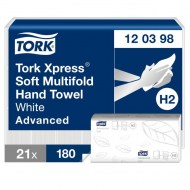 Papierové utierky skladané ZZ 2-vrstv. TORK Xpress Multifold splachovacie H2 (21 bal.)_1