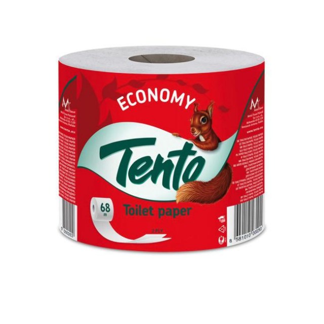 Toaletný papier 2-vrstvový TENTO Economy, návin 68 m_1