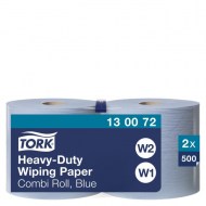 Priemyselné utierky v rolke 2-vrstv. TORK Heavy Duty modré W1/W2, návin 170 m (2 ks)_1