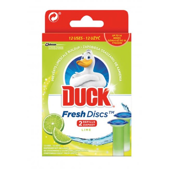 DUCK Fresh Discs WC gél NÁHRADA 2 x 36 ml Limetka_1
