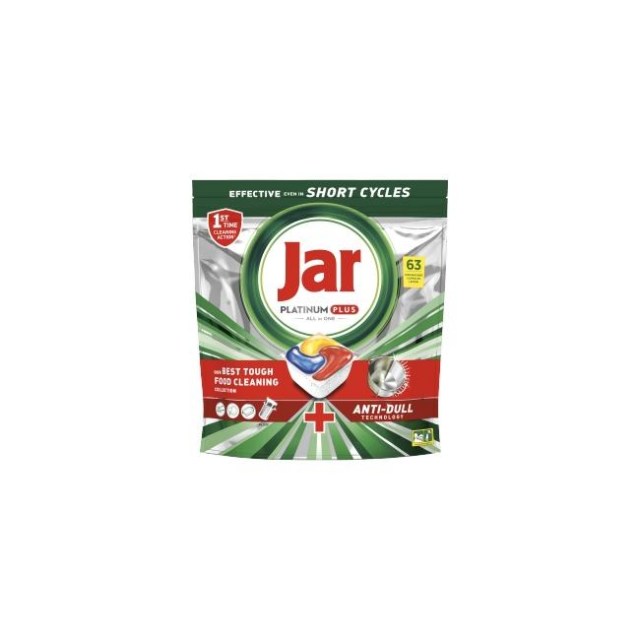 JAR tablety do umývačky riadu Platinum All in One Lemon 63 ks_1