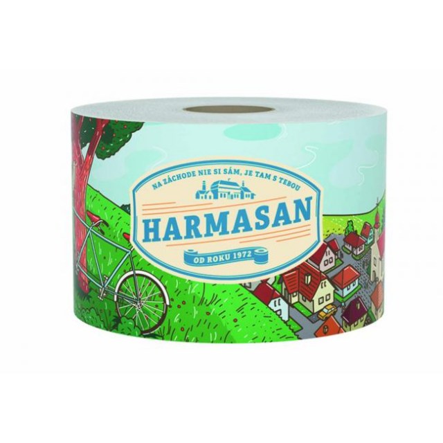 Toaletný papier 2-vrstvový HARMASAN  biely, návin 69 m  (1 ks)_1
