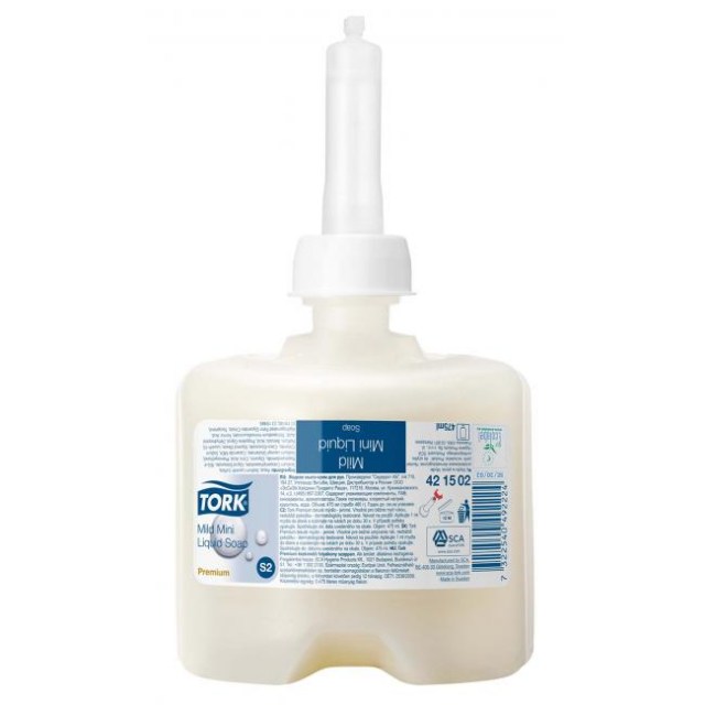 Tekuté mydlo TORK jemné 475 ml do mini dávkovača TORK Elevation svetložlté S2 420502_1