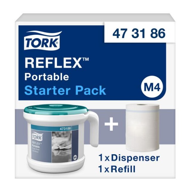 Zásobník na papierové utierky so stred. odvíjaním TORK Reflex prenosný M4_1
