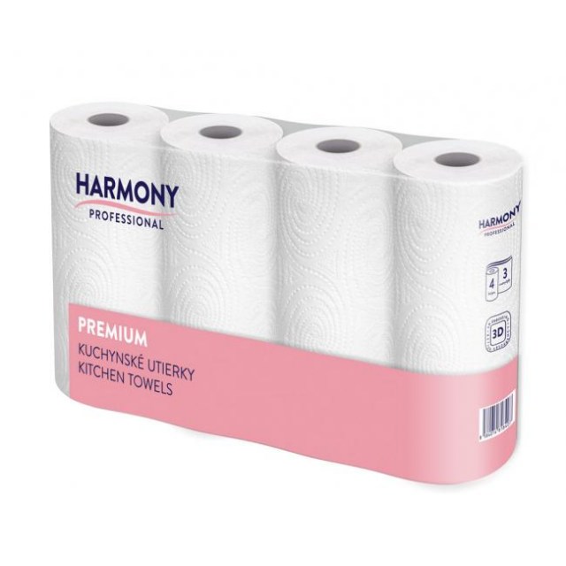 Kuchynské utierky HARMONY Professional, celulóza,  návin 10,5 m (4 ks)_1