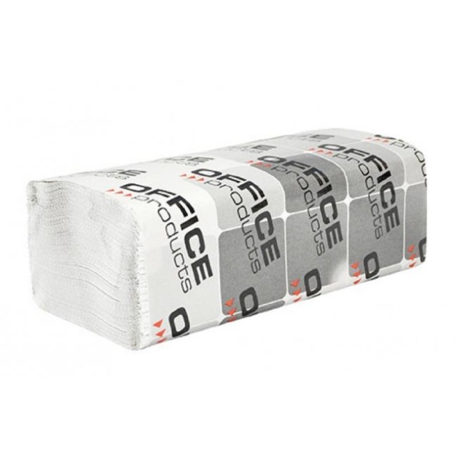 Papierové utierky Office Products ZZ 1-vrstvové biele recykel (20 bal.)_1