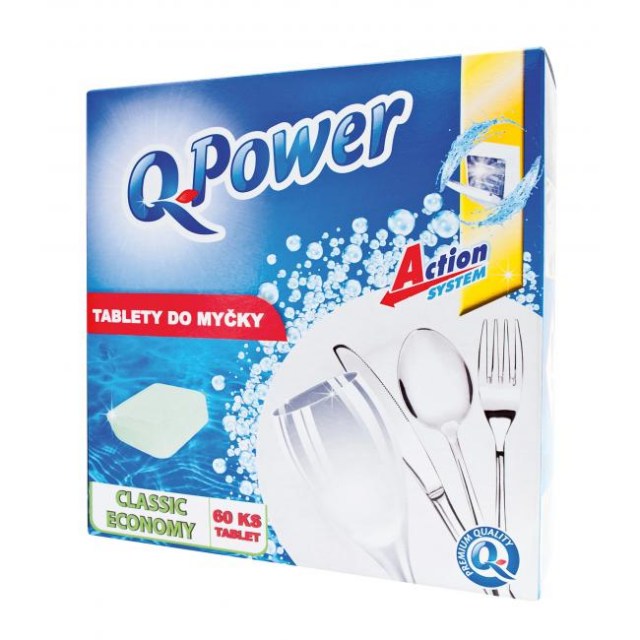 Q-Power Tablety do umývačky riadu Economy 60 kusov_1