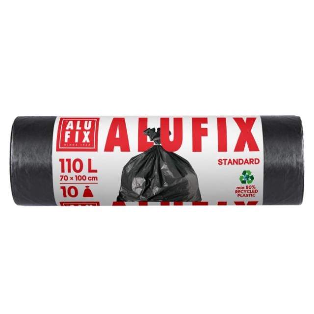 Vrecia na odpadky 110 l/10ks 27mic, LDPE 70x100cm čierne_1