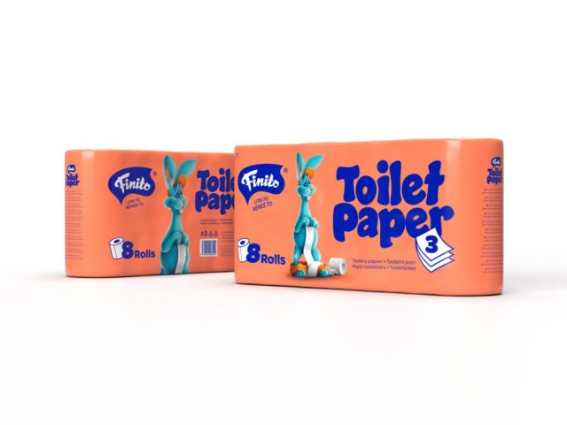 Toaletný papier FINITO 3-vrstvový [8 ks x 160út]  _2