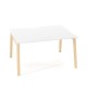 Pracovné stoly Bench ALFA ROOT 140x160cm, biely_1