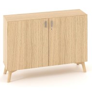 Policová skriňa ALFA ROOT s del.priečkou, 1 polica, 120x47x88,7cm, dub_1