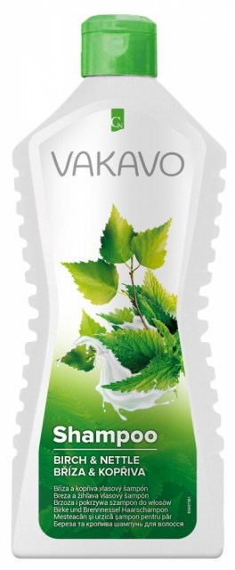 VAKAVO Vlasový šampon breza a žihľava 550 ml, X_2