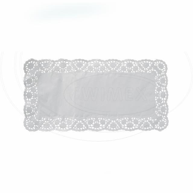 Dekoračná krajka (PAP) hranatá biela 40 x 20 cm [6 ks]_4