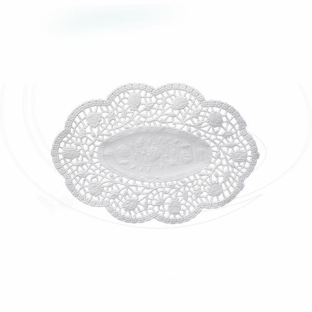Dekoračná krajka (PAP) oválna biela 22 x 15 cm [500 ks]_4