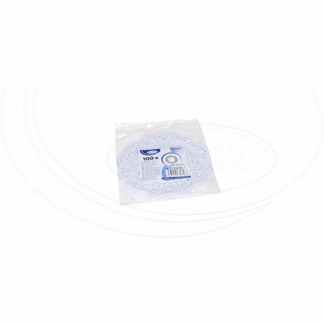 Dekoračná krajka (PAP) okrúhla biela O16cm [100 ks]_2
